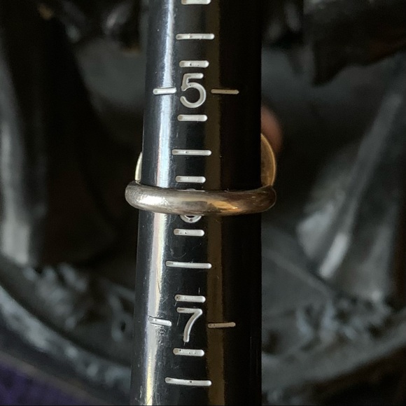 Vintage Ammonite Amber Echo of the Dreamer Sterling Silver Ring - Picture 6 of 13